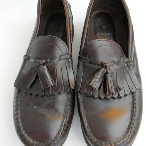 Mens Rockport Leather Upper Burgundy Loafer Shoes Size 10.5W main image 9
